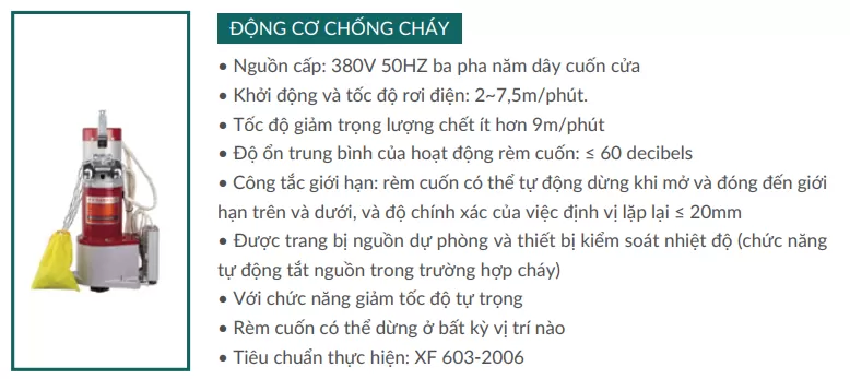 ĐỘNG CƠ CHỐNG CHÁY