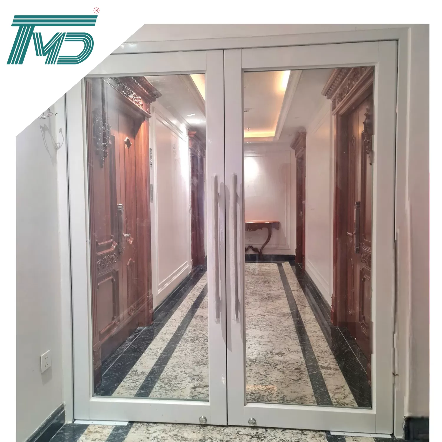 CỬA KÍNH CHỐNG CHÁY 2 CÁNH MỞ 1 CHIỀU EI15 - EI90