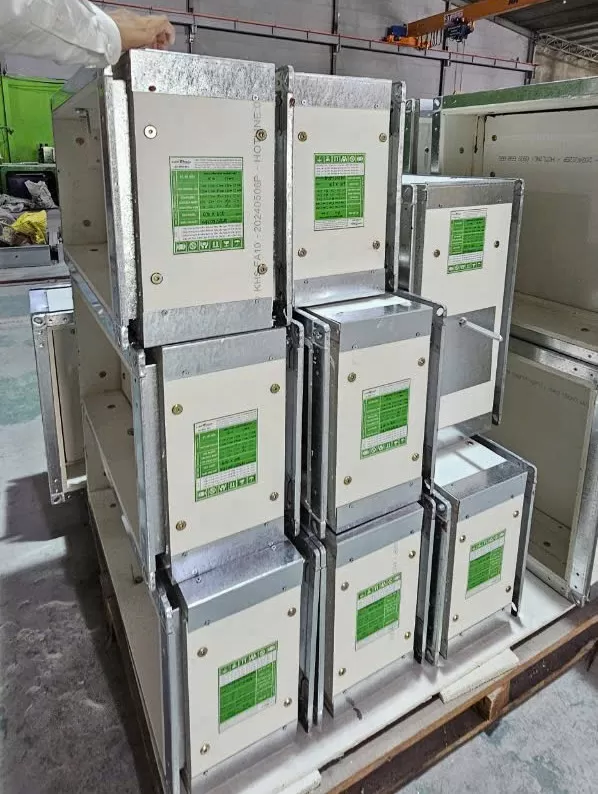ỨNG DỤNG TẤM CHỐNG CHÁY - KHS.FA CHO VAN GIÓ ĐỘNG CƠ - CHẶN LỬA - NGĂN KHÓI